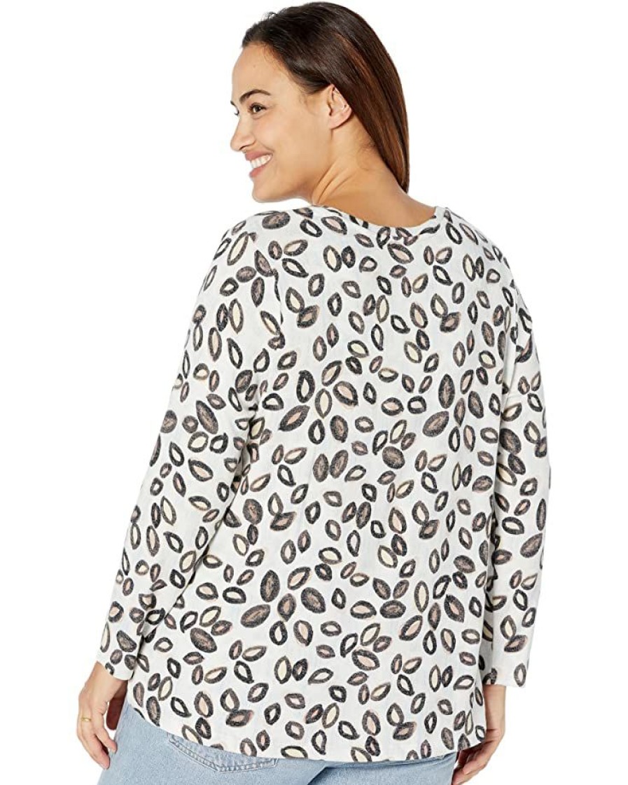 Clothing * | Nic+Zoe Shirts & Tops Plus Size Tossed Tee Neutral Multi