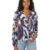 Clothing * | Nic+Zoe Shirts & Tops Petite Seaside Shade Shirt Indigo Multi