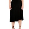 Clothing * | Nic+Zoe Skirts Plus Size Cozy Rib Skirt Black Onyx