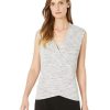 Clothing * | Nic+Zoe Shirts & Tops Space Dye Wrap Tank Grey Mix