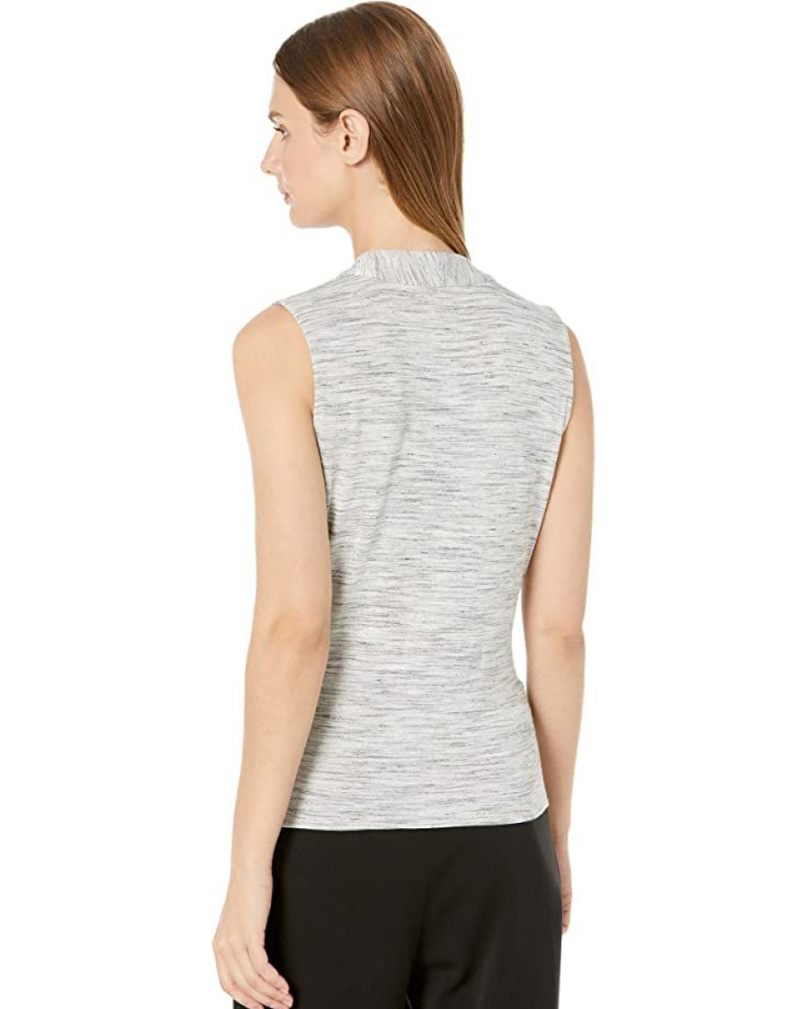 Clothing * | Nic+Zoe Shirts & Tops Space Dye Wrap Tank Grey Mix