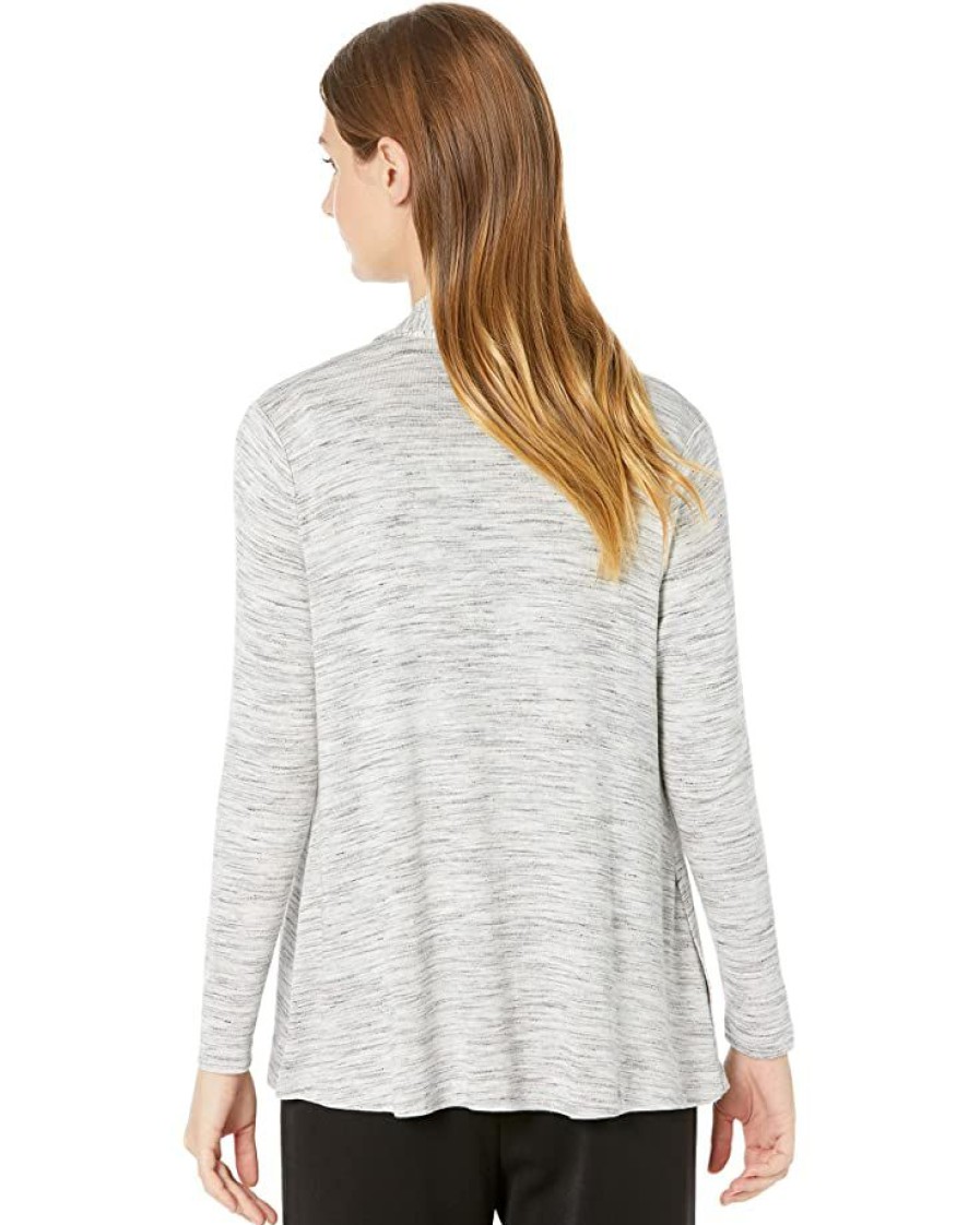 Clothing * | Nic+Zoe Sweaters Space Dye Cardigan Grey Mix