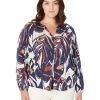 Clothing * | Nic+Zoe Shirts & Tops Plus Size Seaside Shade Shirt Indigo Multi