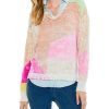 Clothing * | Nic+Zoe Sweaters Mosaic Sunrise Sweater Pink Multi