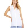 Clothing * | Nic+Zoe Shirts & Tops Easy Day To Night Top Paper White