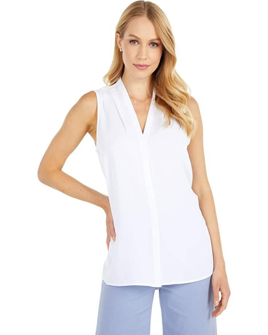 Clothing * | Nic+Zoe Shirts & Tops Easy Day To Night Top Paper White