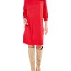 Clothing * | Nic+Zoe Dresses Cozy Rib Dress Pop Red