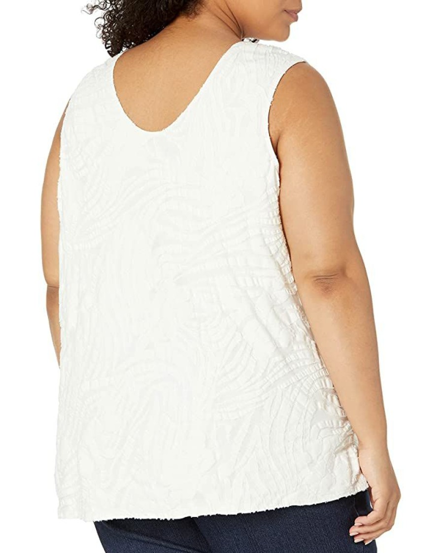 Clothing * | Shirts & Tops Nic+Zoe Women'S Make Waves Tank Milk White