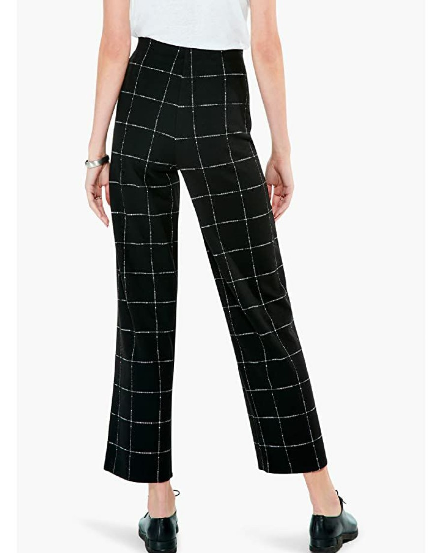 Clothing * | Nic+Zoe Etched Plaid Wide Leg Pants Black Multi