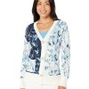 Clothing * | Nic+Zoe Sweaters Atlantic Pacific Cardigan Blue Multi