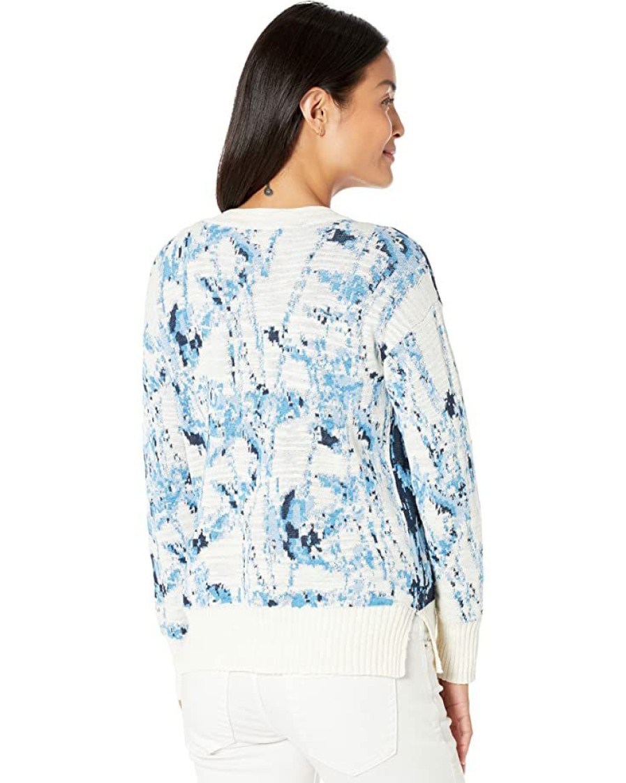 Clothing * | Nic+Zoe Sweaters Atlantic Pacific Cardigan Blue Multi