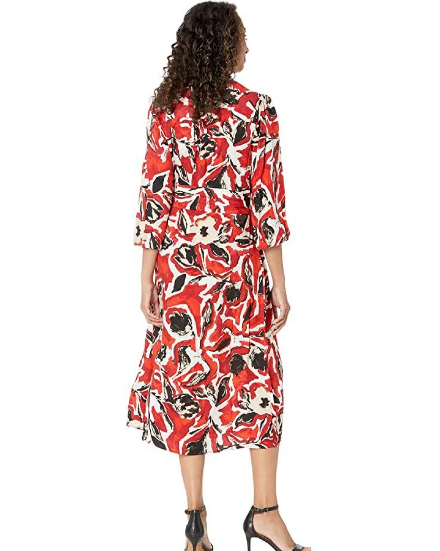 Clothing * | Nic+Zoe Dresses Petal Pop Dress Red Multi