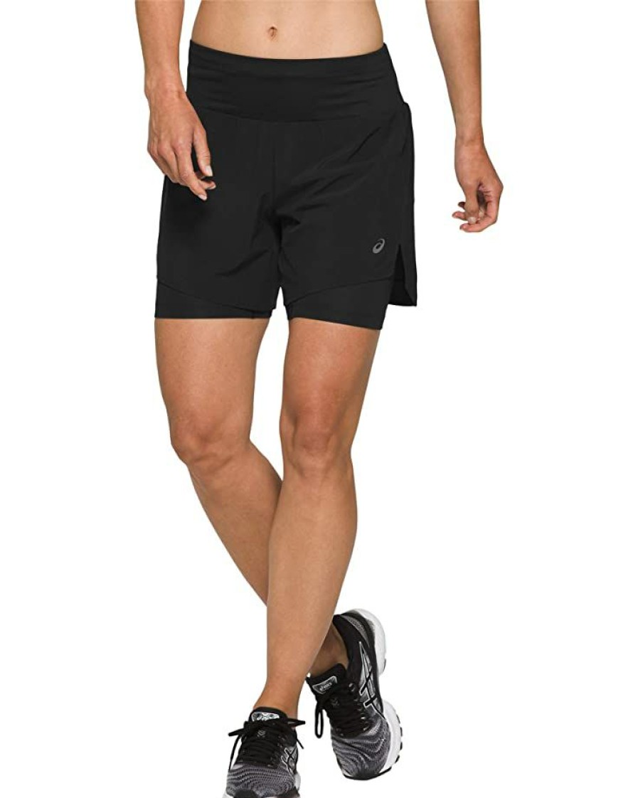 Clothing * | Asics Road 2-In-1 5.5 Shorts Performance Black