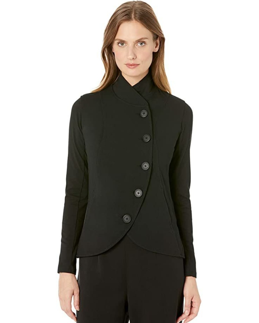 Clothing * | Nic+Zoe Coats & Outerwear Perfect Knit Blazer Black Onyx