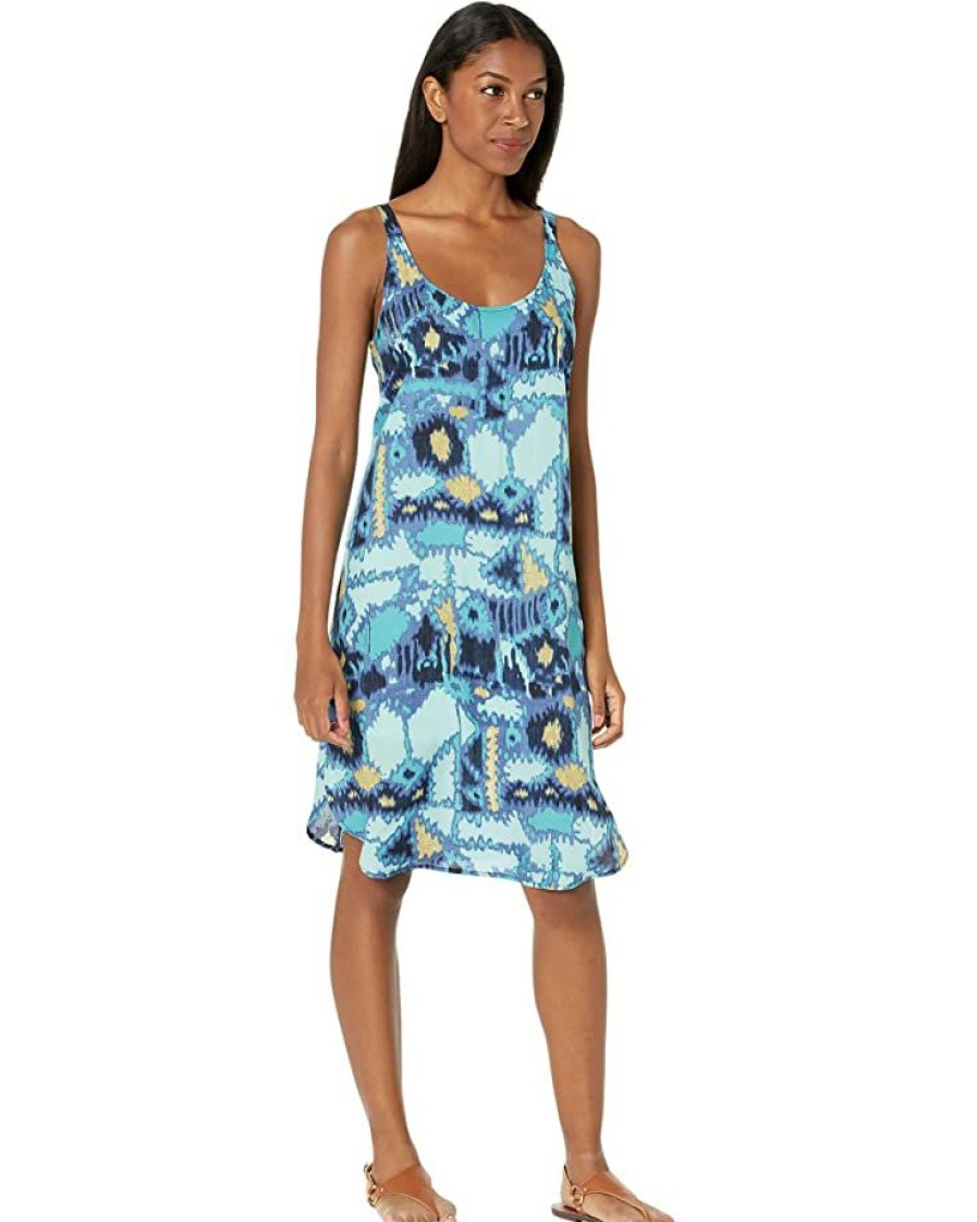 Clothing * | Nic+Zoe Dresses Petite Summer Solstice Dress Blue Multi