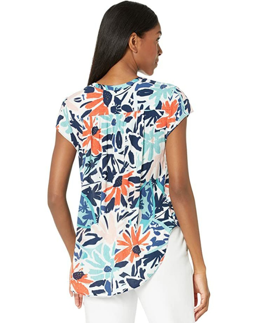 Clothing * | Nic+Zoe Shirts & Tops Petite Tropical Patchwork Top Unknown Color