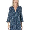 Clothing * | Nic+Zoe Dresses Good Vibes Live In Dress Blue Multi