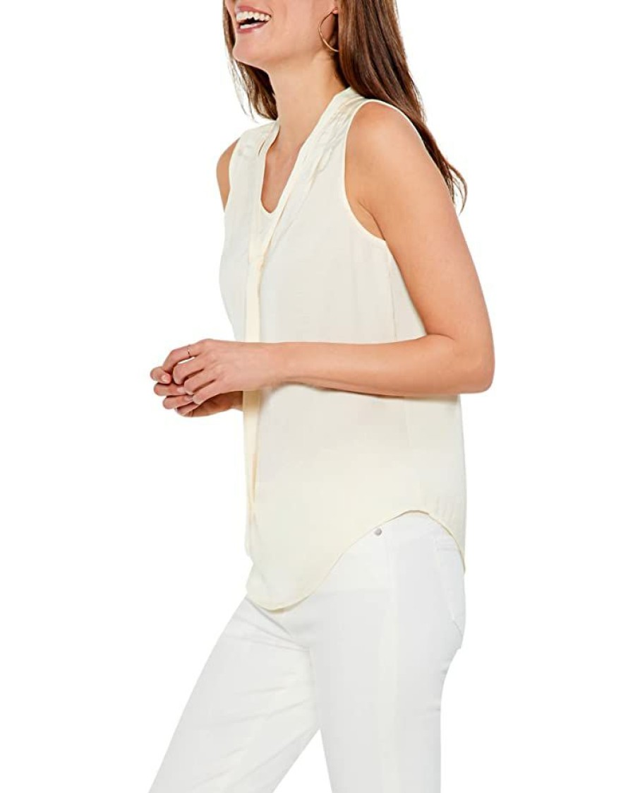 Clothing * | Nic+Zoe Shirts & Tops Soft Drape Tie Tank Lemonade