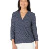 Clothing * | Nic+Zoe Sweaters Mixed Lines Four-Way Cardigan