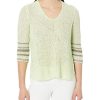 Clothing * | Sweaters Nic+Zoe Women'S Magnolia Stripe Sweater Honeydew