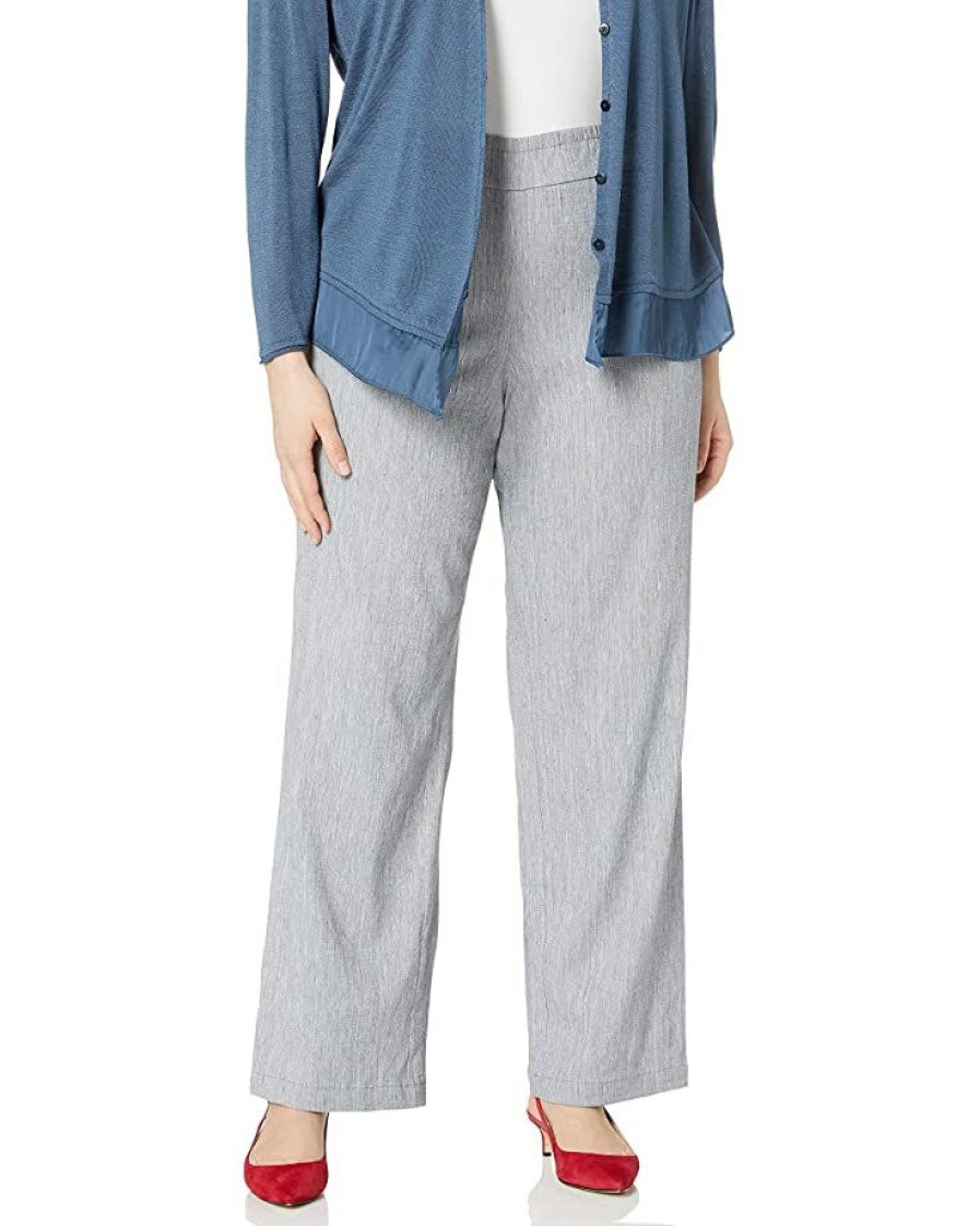 Clothing * | Pants Nic+Zoe Women'S Plus Size Here Or There Pant Bluestone Mix