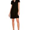 Clothing * | Nic+Zoe Dresses Rumba Shirtdress Black Onyx