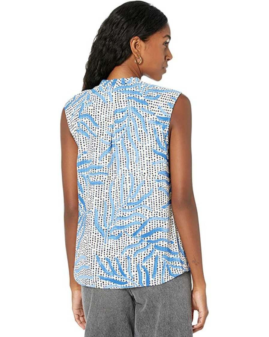 Clothing * | Nic+Zoe Shirts & Tops Petite Palm Dot Tank Blue Multi