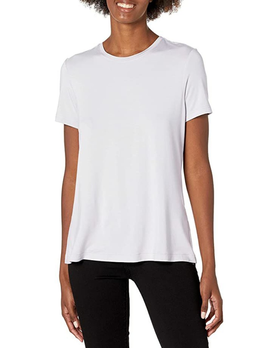 Clothing * | Shirts & Tops Nic+Zoe Women'S Ease Twist Back Tee Paper White