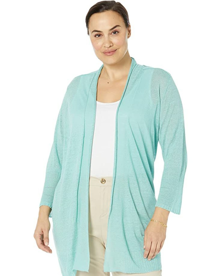 Clothing * | Nic+Zoe Sweaters Plus Size Go To Featherweight Cardigan Coast