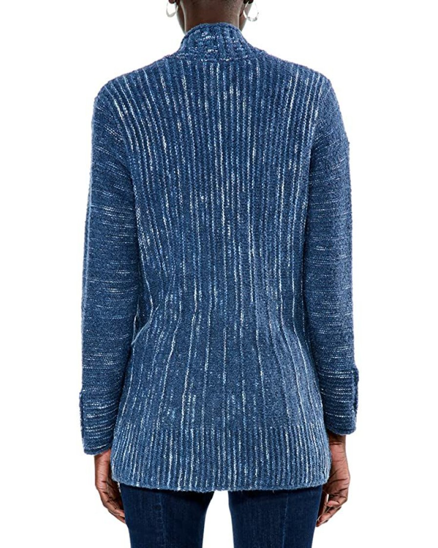 Clothing * | Nic+Zoe Sweaters Cozy Nights Cardigan Stone Blue