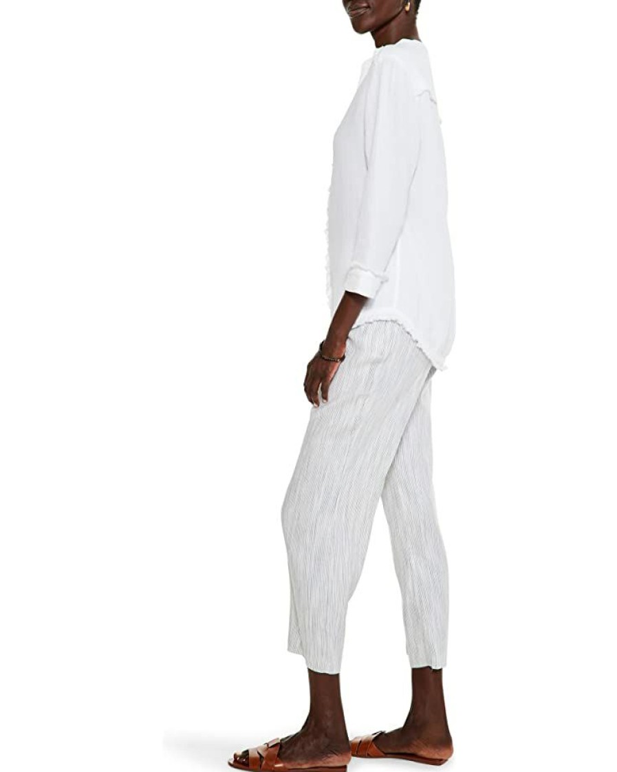 Clothing * | Nic+Zoe Shirts & Tops Shoreline Gauze Top Paper White