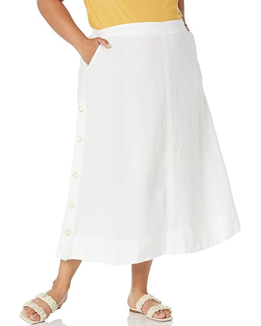 Clothing * | Skirts Nic+Zoe Women'S Front Runner Skirt Paper White