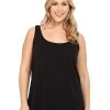 Clothing * | Nic+Zoe Shirts & Tops Plus Size Perfect Scoop Tank Black Onyx