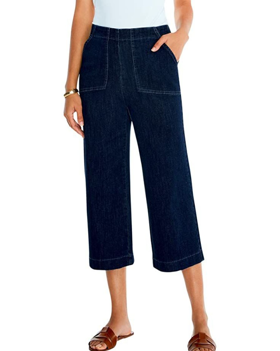 Clothing * | Nic+Zoe All Day Wide-Leg Crop Jeans Atlas